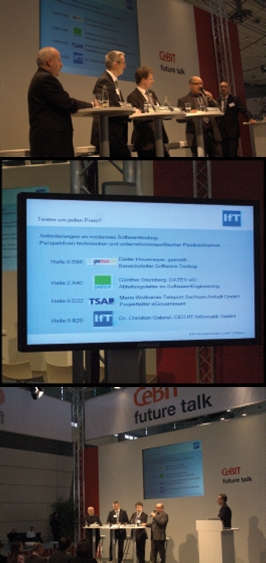 Dr. Christian Gabriel at future talk in CeBIT Hannover 2011